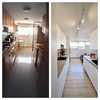 Antes y después entrada de cocina