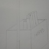 Bosquejo de muebles para guardar y exponer mapas.