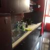 Porcelanato cocina, logia y muro de mueble cocina